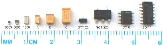 Some example SMD parts